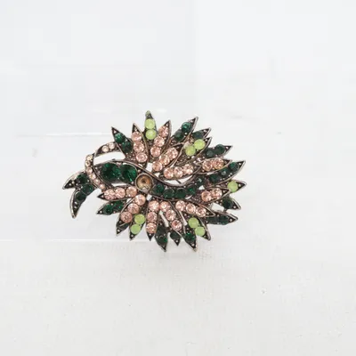 Broche (Vert, Multicolore) Métal inconnu