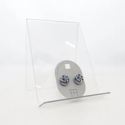 Earrings (Blue, Silver) from SIX Unknown metal