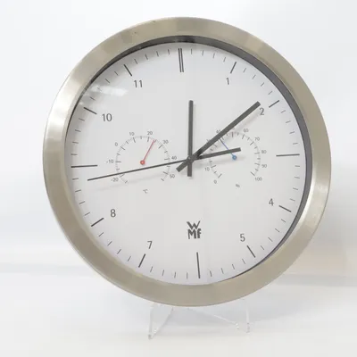 Väggklocka (Silverfärgad, Vit) från WMF