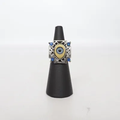 Ring (Silver, Blue, Multicolored) Unknown metal