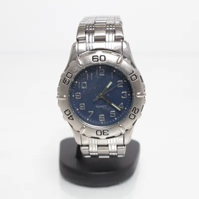 Wristwatch (Silver, Blue)