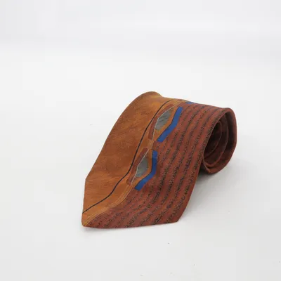 Cravate (Marron, Bleu, Gris) de Carlo Palazzi Soie