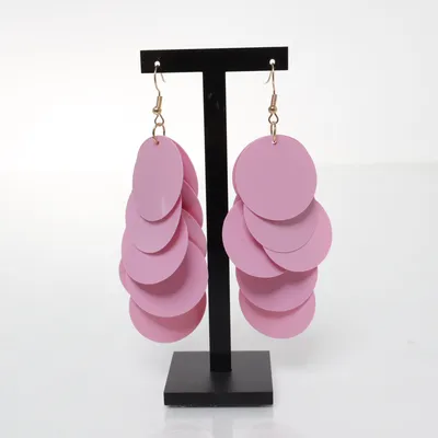 Earrings (Pink) Unknown metal