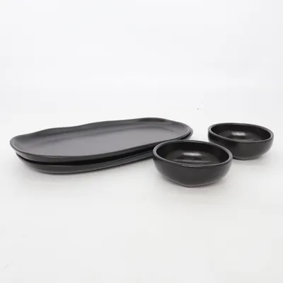Tableware set (Black) from Zbh