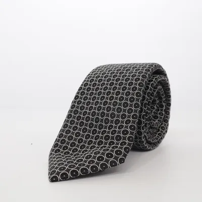 Cravate (Noir, Blanc) de Michaelis Soie