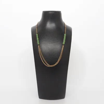 Necklace (Gold, Green) from Libertie Unknown metal