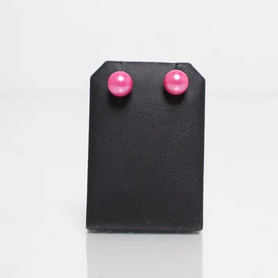 Earrings (Pink, Silver) Unknown metal