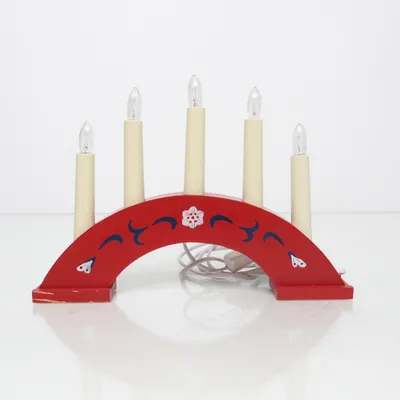 Elektrisk adventsljusstake (Röd, Vit) från Markslöjd