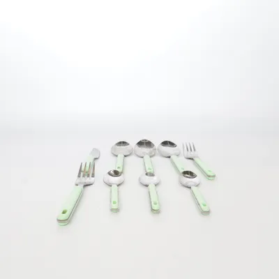 Cutlery (Green, Silver)