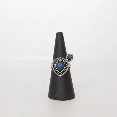 Ring (Blå, Silverfärgad) Okänd metall