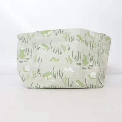 Storage basket (Green, White) from Søstrene Grene Cotton, Polyester