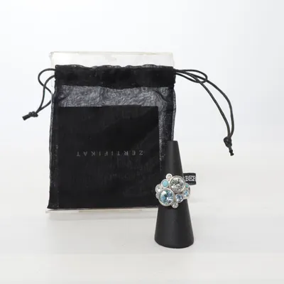 Ring (Blå, Silverfärgad) från Dyrberg/Kern Okänd metall