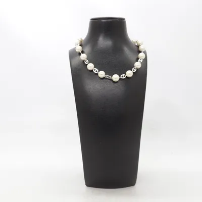 Necklace (White, Silver) from Snö of Sweden Unknown metal