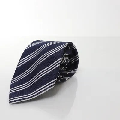 Stropdas (Blauw, Wit) van Enrico Mori Zijde