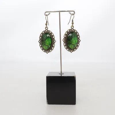 Boucles d'oreilles (Vert) Métal inconnu