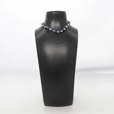 Ketting (Blauw, Zilver) Onbekend materiaal