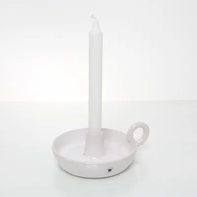 Candlestick (White) from Höganäs Keramik