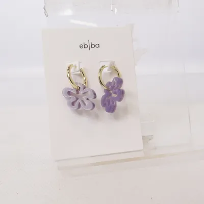 Earrings (Purple, Gold) from Eb ba Unknown metal