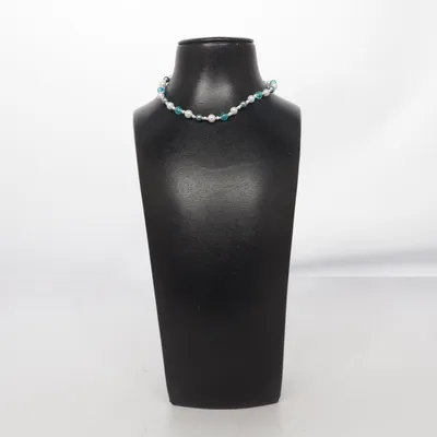 Collier (Bleu, Gris) Métal inconnu