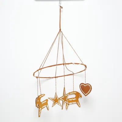 Väggdekoration (Brun, Vit)