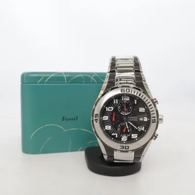 Wristwatch (Silver, Black) from Fossil