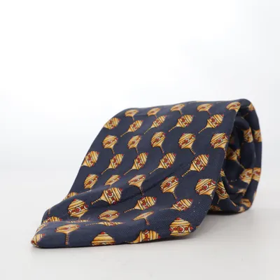 Stropdas (Blauw, Geel) van Lancel Zijde