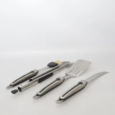 Ustensiles de barbecue (Argent, Noir)