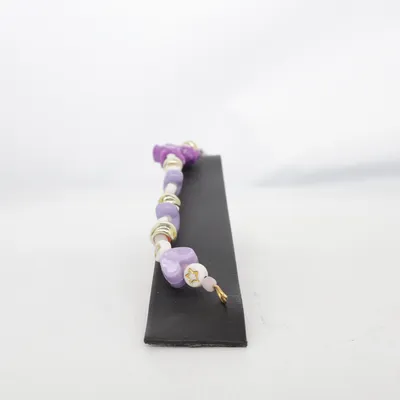 Bracelet (Violet, Blanc, Or) Métal inconnu