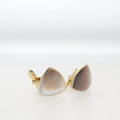 Cufflinks (Gold, Brown) Unknown metal