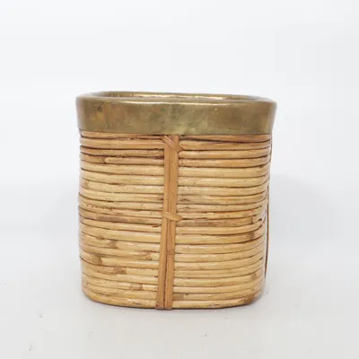 Storage basket (Brown, Gold)