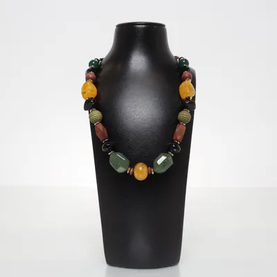 Necklace (Green, Multicolored) Unknown metal