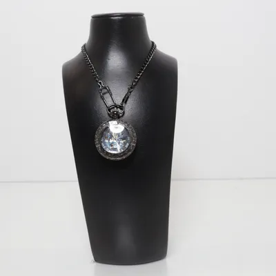 Necklace watch (Black, Gold, Blue) Unknown metal