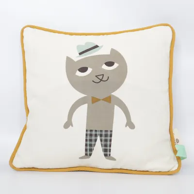 Prydnadskudde (Vit, Flerfärgad) från Ferm Living Ekologisk bomull