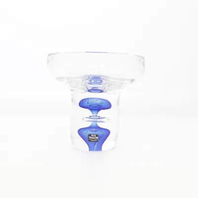 Waxinelichthouder (Blauw, Transparant) van Vas Vitreum