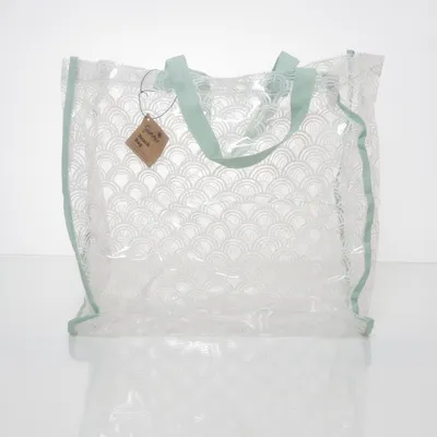 Strandtaske (Transparent, Hvid) fra Clas Ohlson