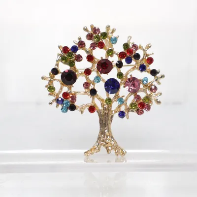 Brooch (Gold, Multicolored) Unknown metal