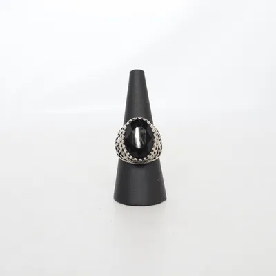 Ring (Zilver, Zwart) Onbekend materiaal