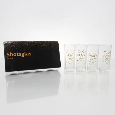 Dricksglas (Transparent, Guldfärgad)