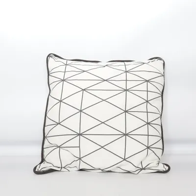 Coussin décoratif (Blanc, Noir) de In Home
