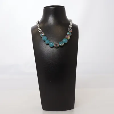 Halsband (Blå, Flerfärgad, Silverfärgad) från Pearls for Girls Okänd metall