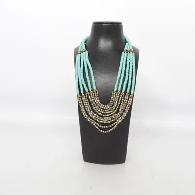 Ketting (Turquoise, Goud) Onbekend materiaal
