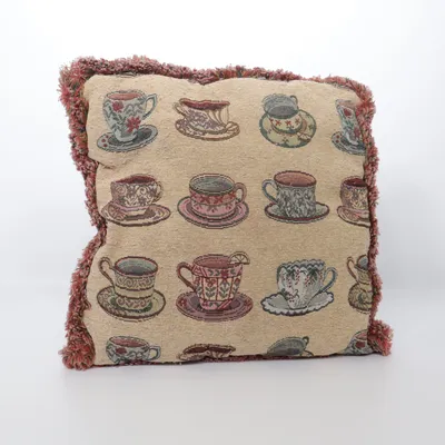 Cushion (Beige, Multicolored)