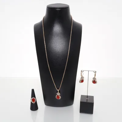 Sieradenset (Goud, Rood) van Fashion Jewelry Onbekend materiaal
