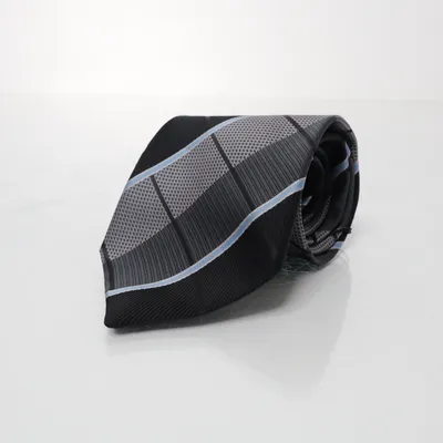 Cravate (Noir, Gris, Bleu) de Atlas Design Polyester