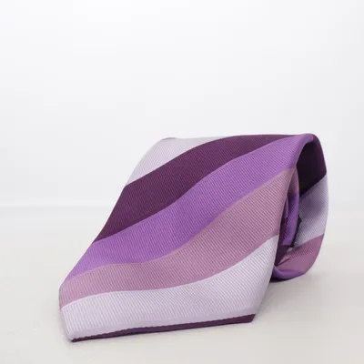 Cravate (Violet, Blanc) de Bexleys Man Soie