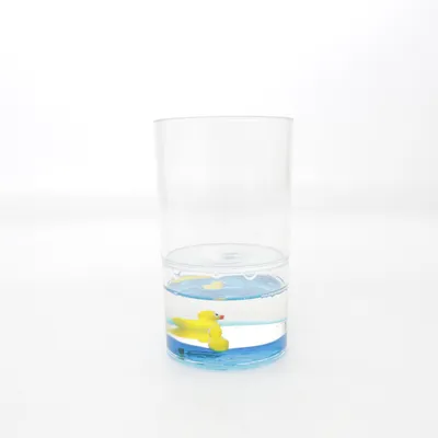 Tandborstmugg (Blå, Gul, Transparent)