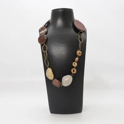 Necklace (Brown, Multicolored) Unknown metal