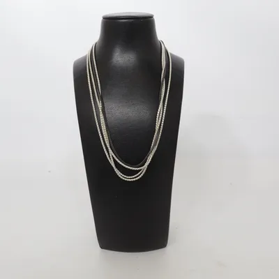 Necklace (Silver, Black) from Miss Dee Unknown metal