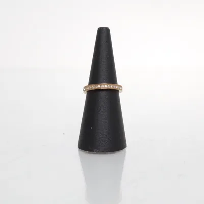 Ring (Guldfärgad, Vit) från Fossil Rostfritt stål