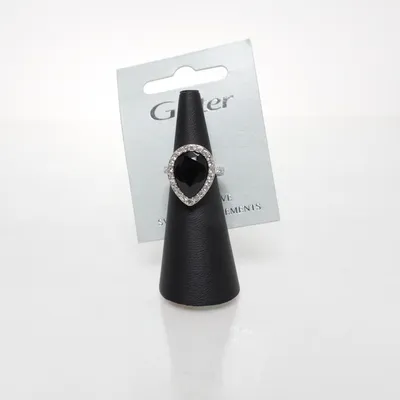 Ring (Silver, Black) from Glitter Unknown metal
